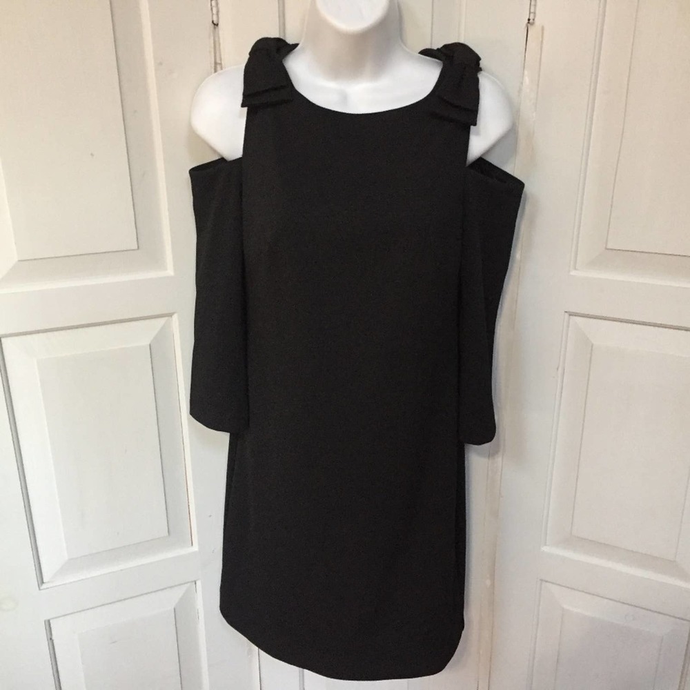Trina Turk "Aria" Black Cold Shoulder Dress NWT